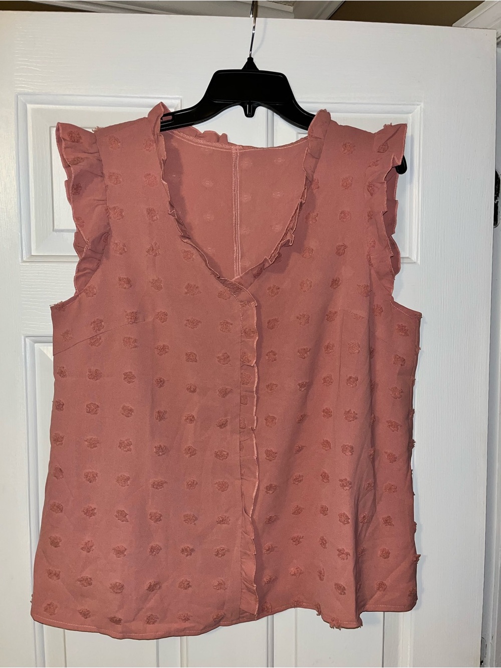 SHEIN Dusty Coral Flutter Sleeve V-Neck Camisole